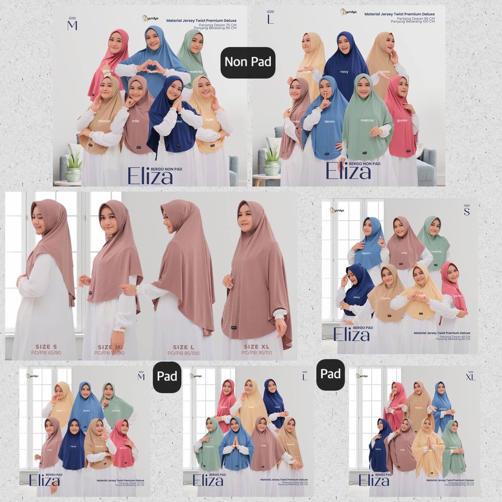 Bergo Eliza Daily Basic Series by Ayundya