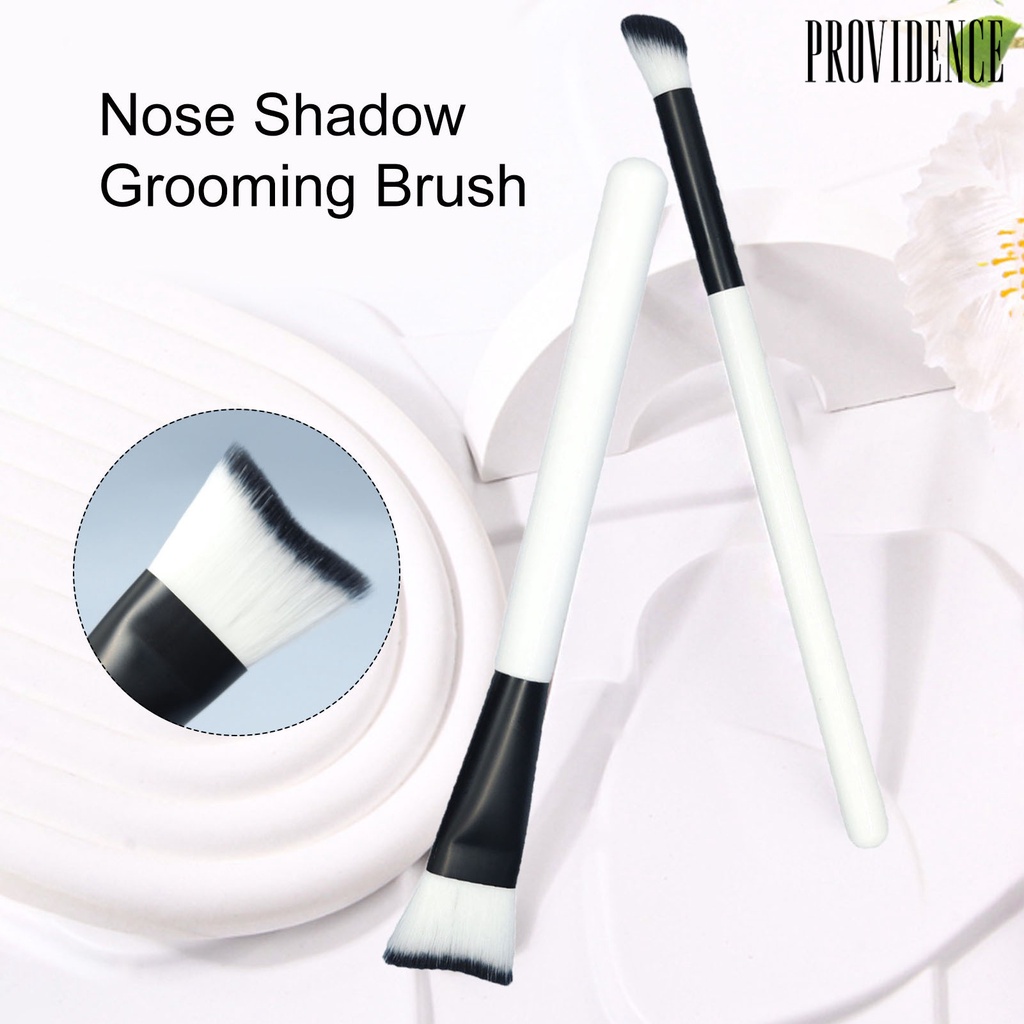 Providence 2Pcs Contouring Brush Bulu Halus Tidak Terawang Seragam Shading Rambut Lembut Gagang Kayu Hidung Shadow Smudge Brush Alat Kecantikan