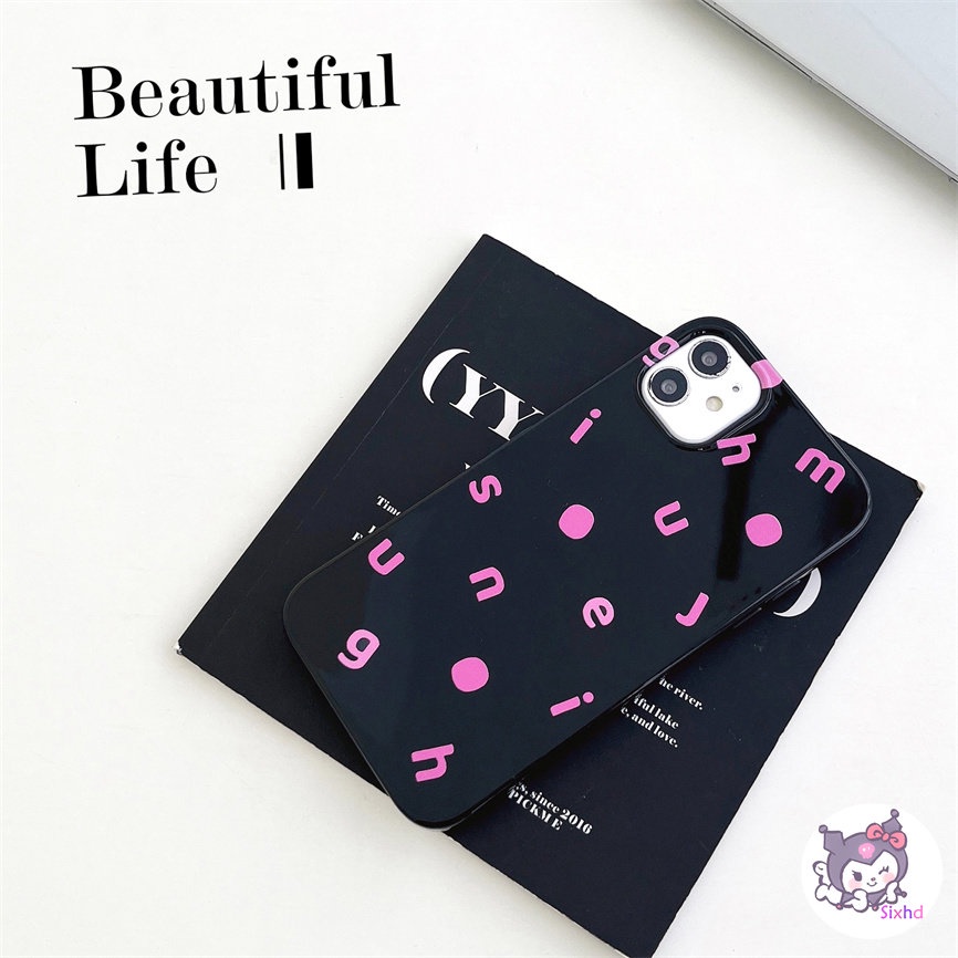 IPHONE Kompatibel Untuk Iphone14 13 12 11 Pro Max SE 2020 X Xr Xs Max8 7 6Plus Simple Kreatif Huruf Inggris Kecil Silikon Phone Case Lembut Anti Jatuh Pelindung TPU Cover