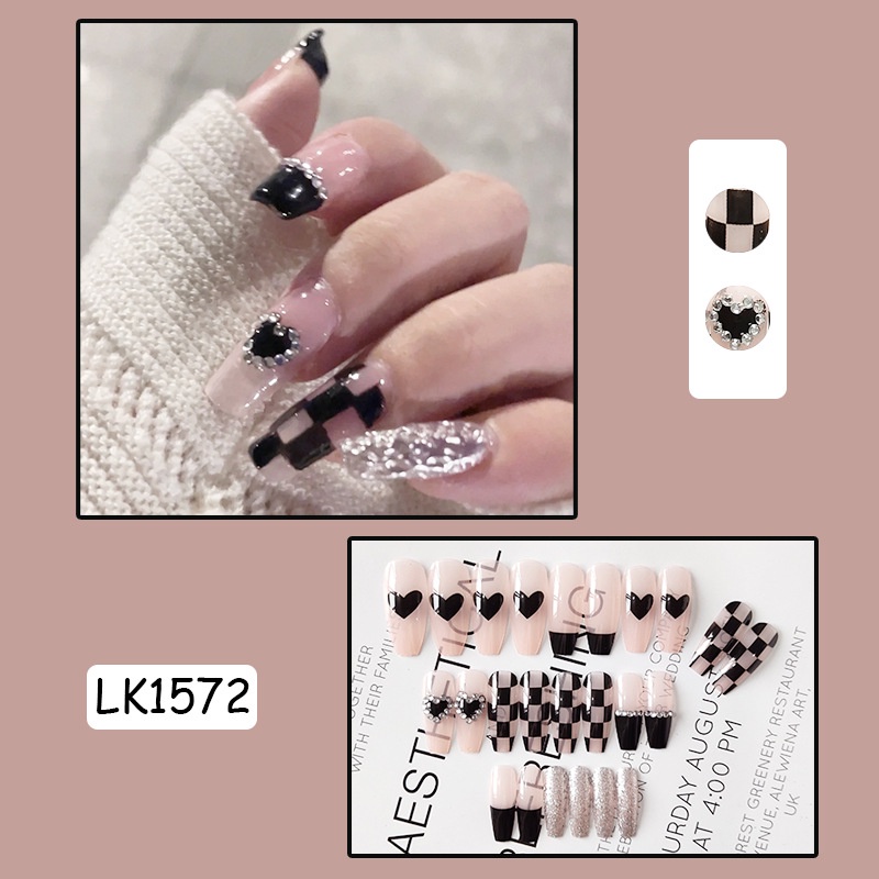 1572pcs DIY Kuku Palsu French Cool Finger Nail Art Stiker Kuku Palsu