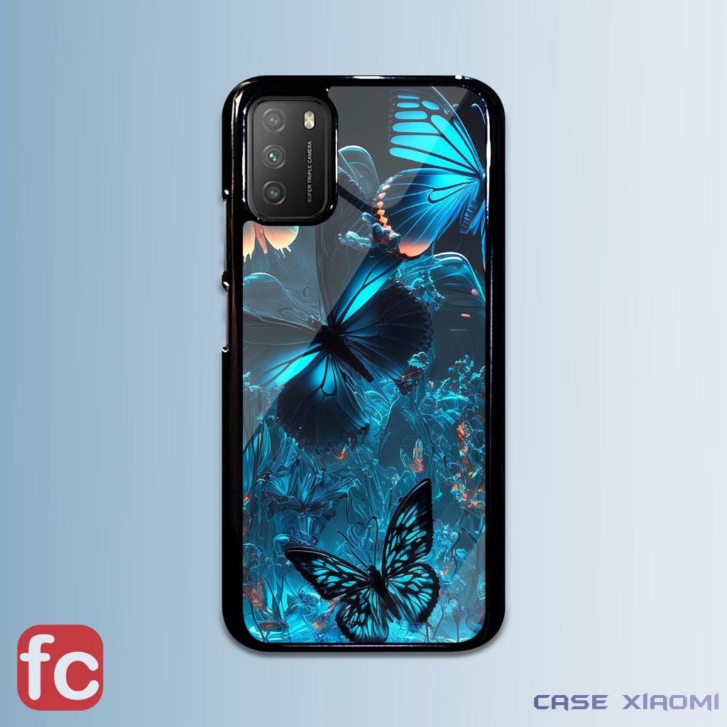 Case Glossy HD Xiaomi Poco m3 4G Redmi 9T [FR64] Butterfly Kupu2 Aesthetic Casing Redmi 9t Poco m3 |