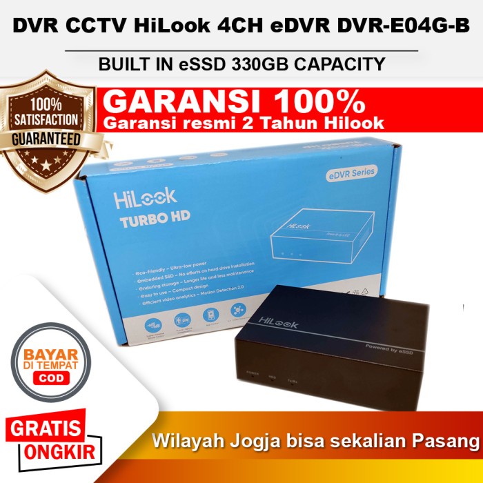 eDVR HILOOK DVR-E04G-B 4CH DVR BUILT IN eSSD 330GB Jogja