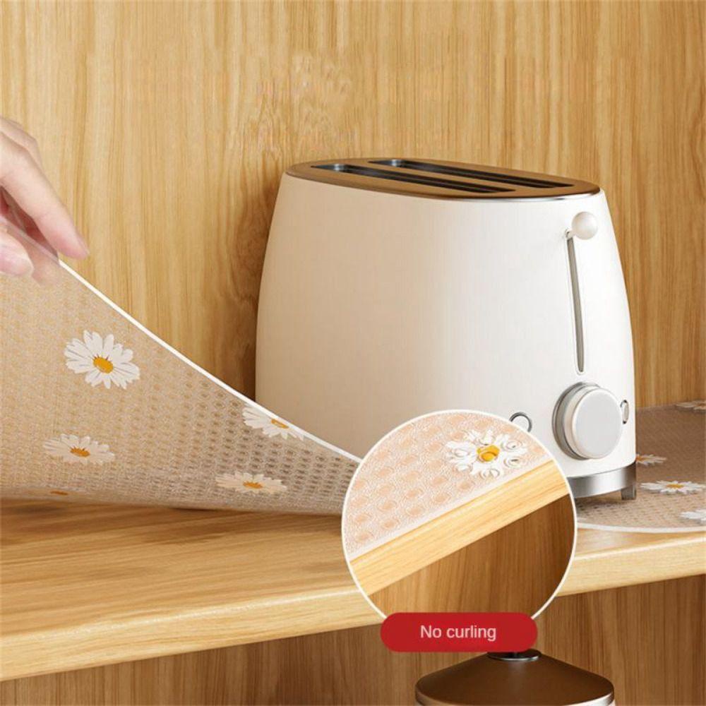 [Elegan] Tatakan Closet Anti Air Minyak Anti Lembab Gadget Dapur Daisy Jamur Alas Lemari