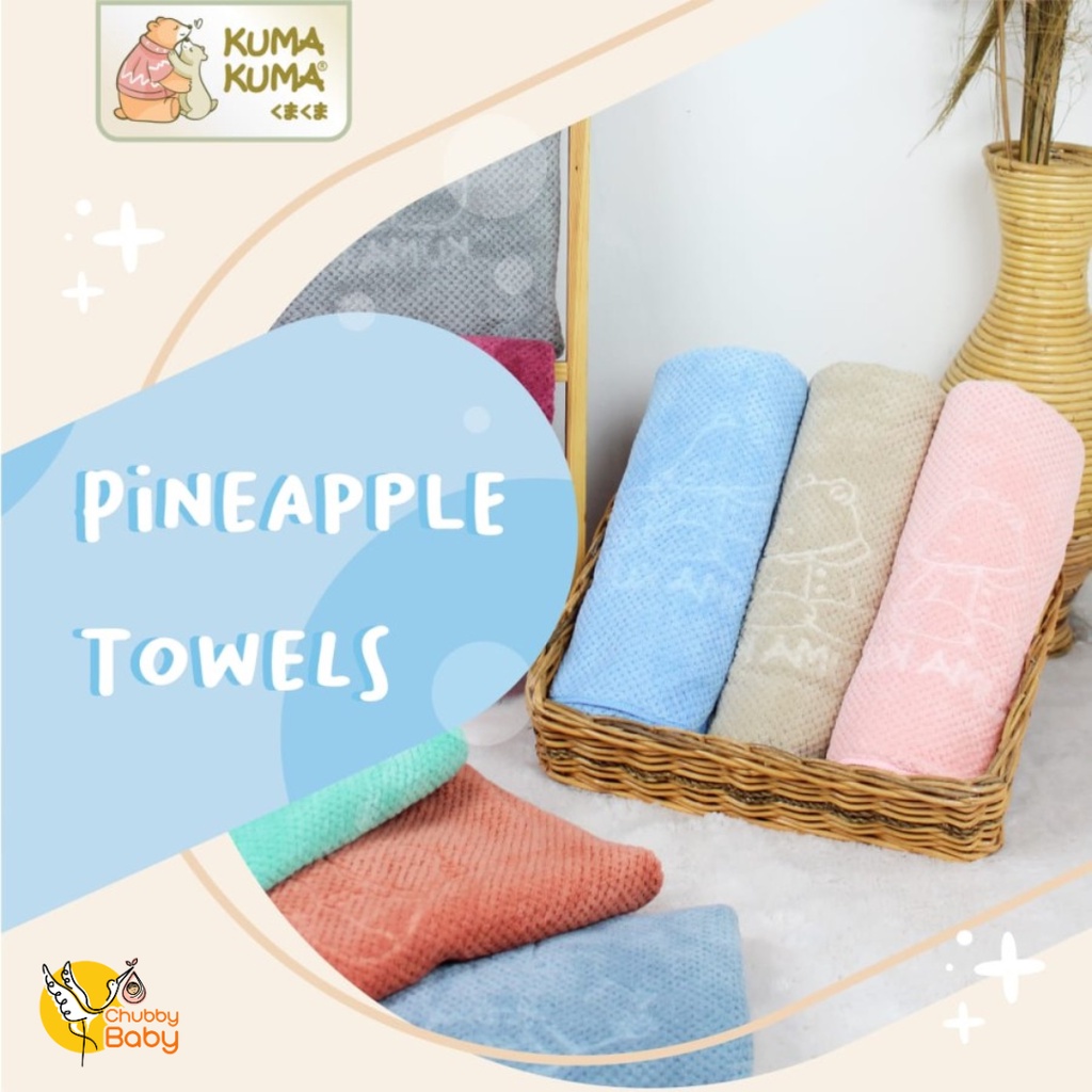 Kuma Kuma Pineapple Towel | Handuk Bayi (New Colour)