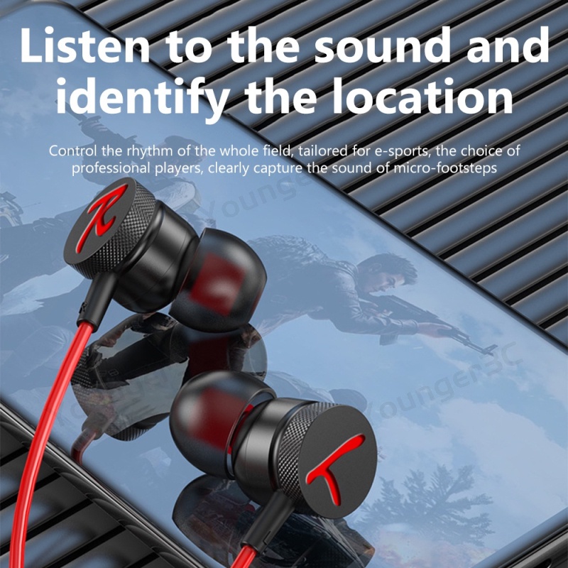 3.5mm In Ear Earphone Wired Type C Headphone Metal HiFi Bass Stereo Earbuds Untuk Gaming Musik Sport Headset Kabel Dengan Mikrofon