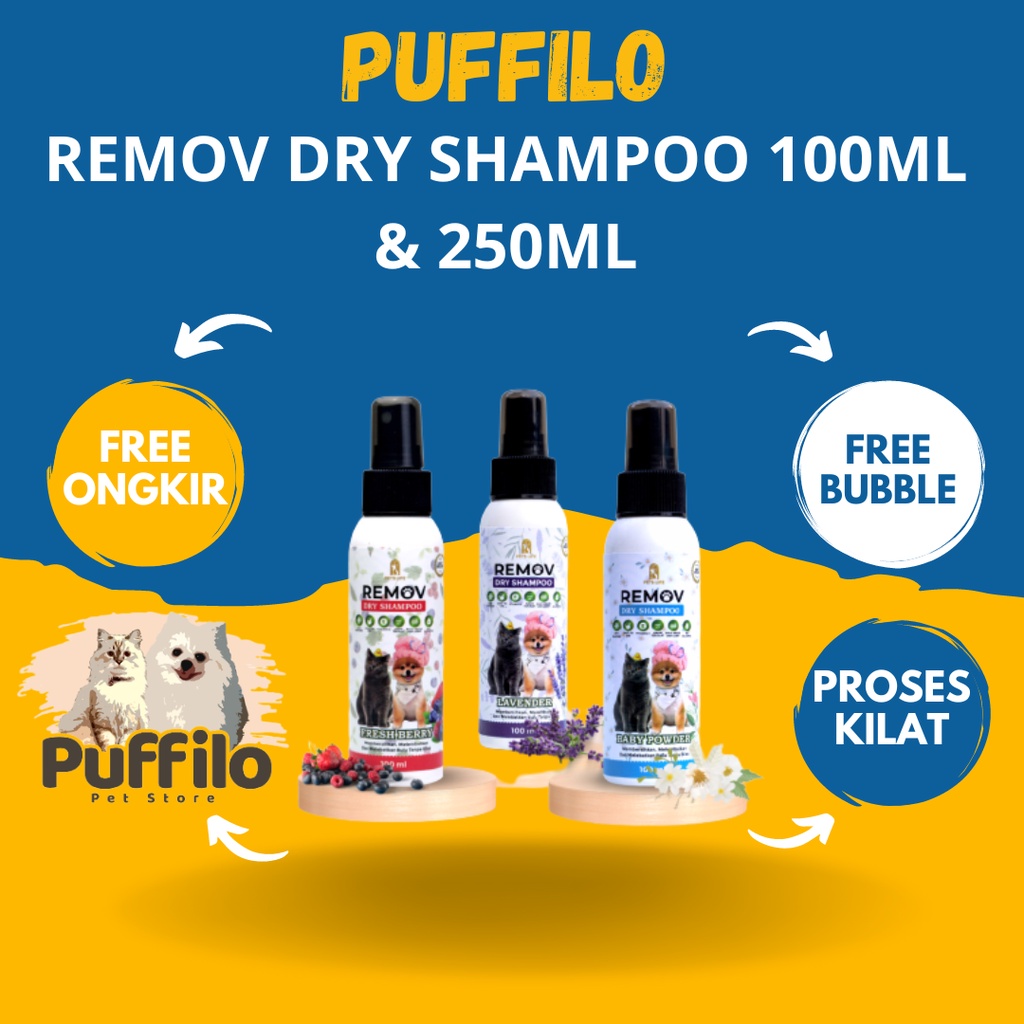 REMOV Dry Shampoo Cats &amp; Dogs 100 Ml | 250 Ml