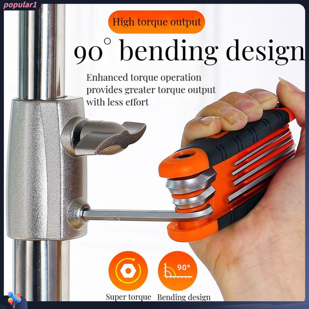 Populer Obeng Set Professional Multifungsi Lipat Hexagonal Wrench