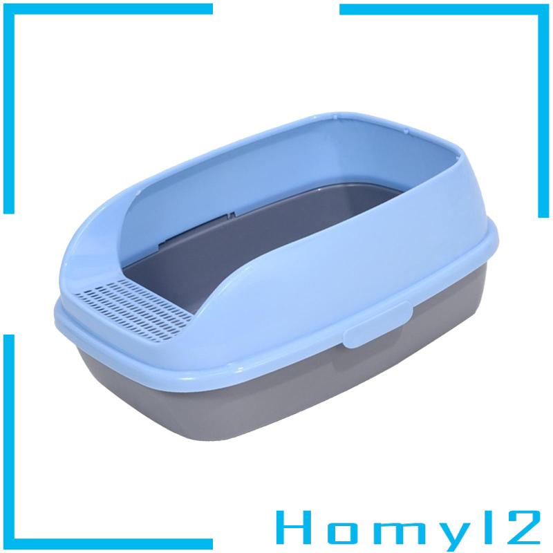 [HOMYL2] Cat Litter Box Large Bedpan Anti Percikan Pasir Kucing Buka Atas Pet Litter Tray