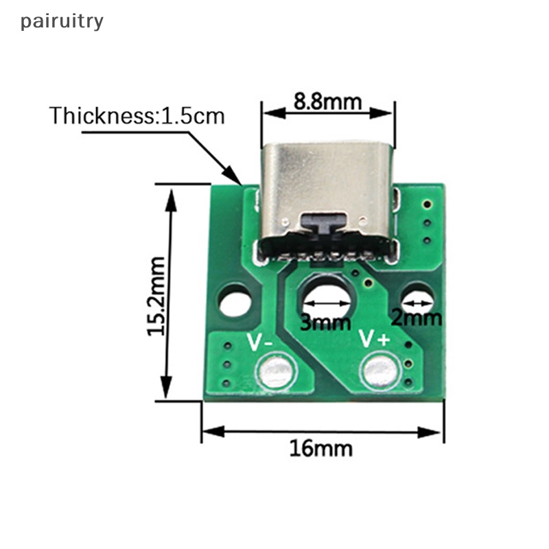 Prt Type-C Micro USB To DIP Adapter Female Konektor B Type PCB Converter Breadboard USB-01 Switch Board SMT Ibu Duduk Dengan Kawat PRT