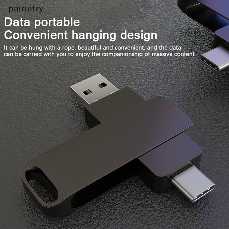 Prt USB c Tipe c USB2.0 Flashdisk Kapasitas Tinggi Dual Purpose Metal Type-c USB Flash Drive Untuk Handphone Dan Komputer PRT