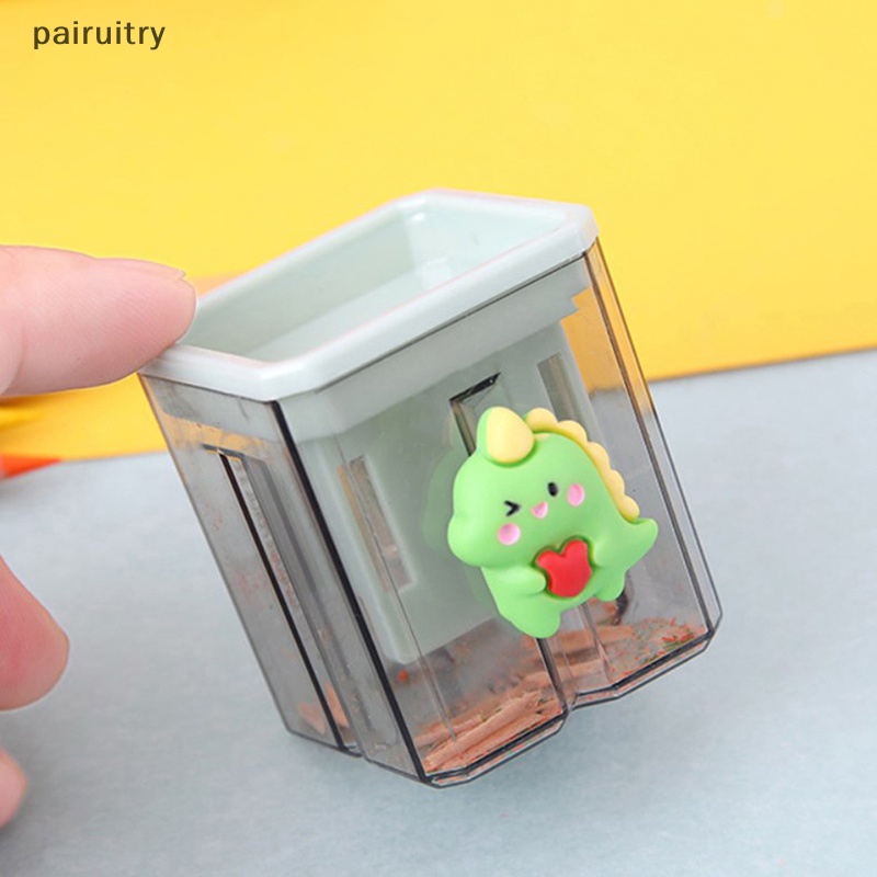 Prt Pengasah Pensil Kartun Lucu Kecil Dua Lubang Sharpener Pencil Kawaii Stationery PRT