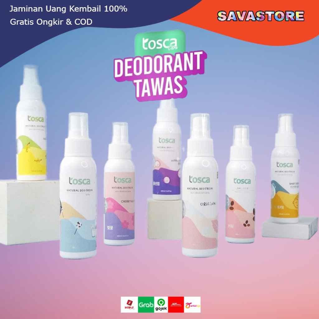 TOSCA Natural Deodorant Spray 100ml Tosca Deodorant Tawas Cair Ampuh Mencegah Bau Ketiak dan Badan Non Alkohol | PEMUTIH KETIAK