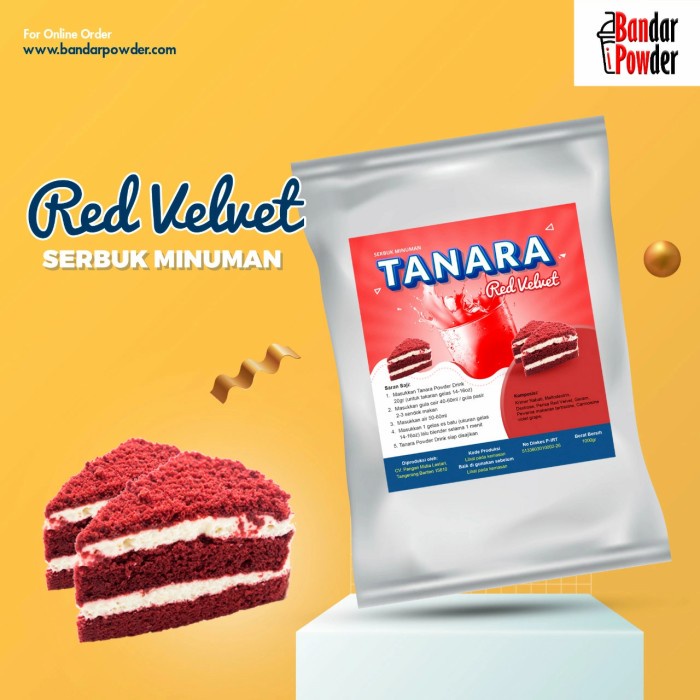 

Promo Red Velvet Bubuk 1kg - RedVelvet Serbuk Minuman Plain - Bandar Powder