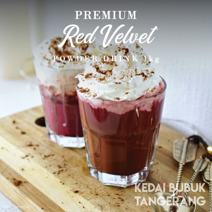 

Terjangkau~Bongkar Gudang Bubuk Minuman PREMIUM Red Velvet Bubble drink Powder drink 1kg