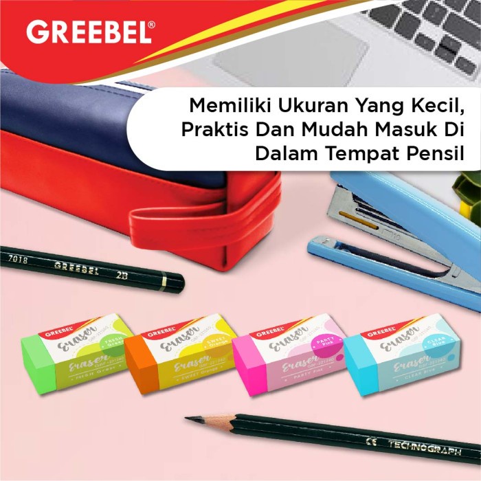 

GREEBEL Penghapus Warna Warni /Eraser Colorful GBF 221240 box