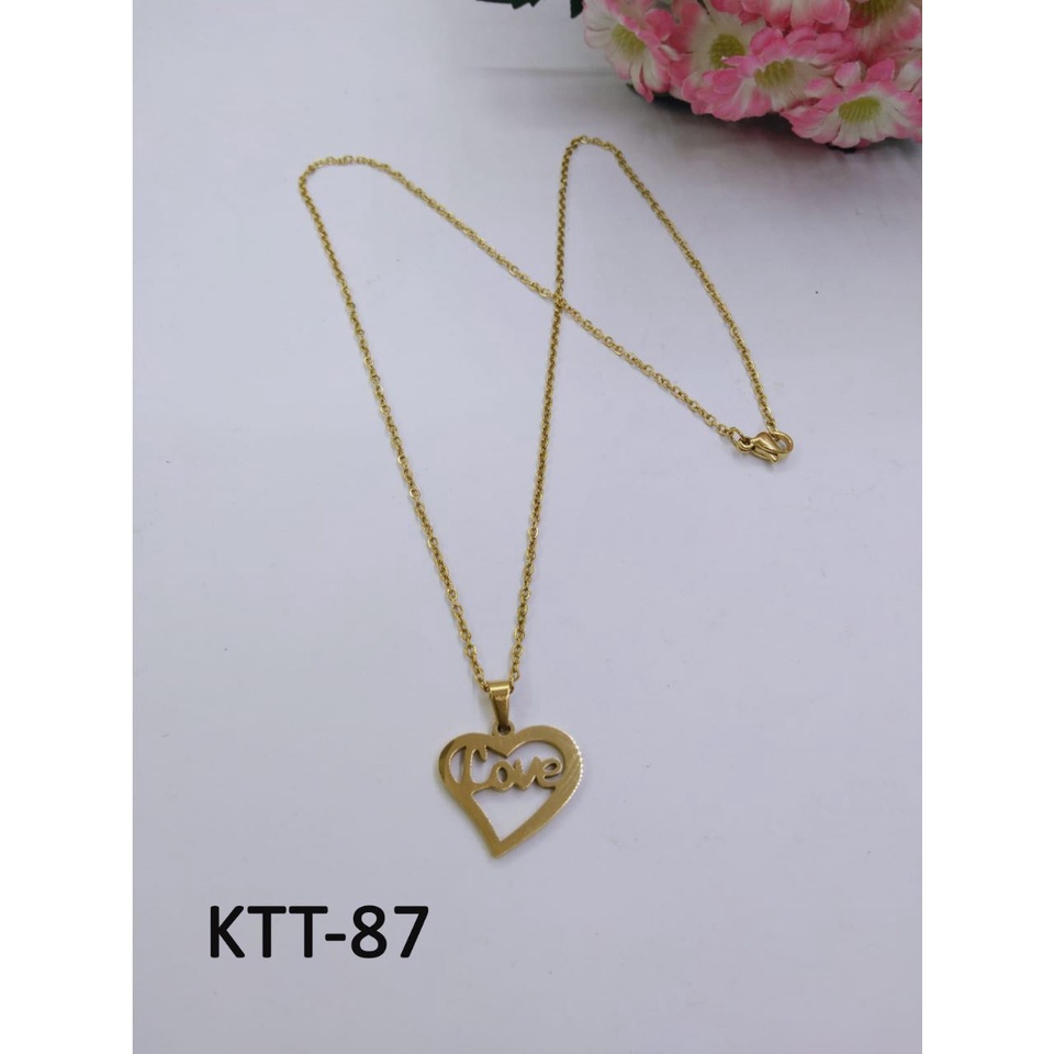 KALUNG TITANIUM EMAS GOLD LOVE DIAM TERMURAH / DUNIA GELANG