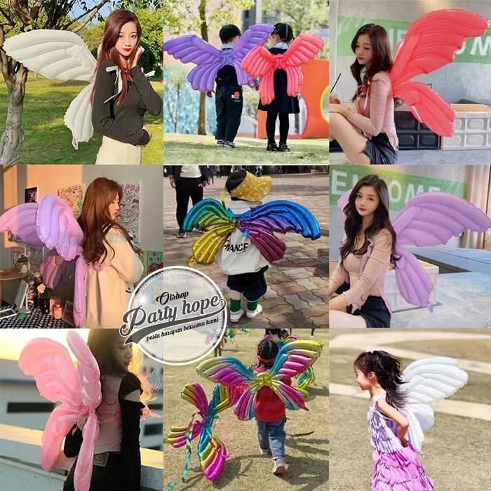 Balon Foil Sayap Kupu Kupu angel / Balon Foil Sayap Angel / Balon Sayap Peri