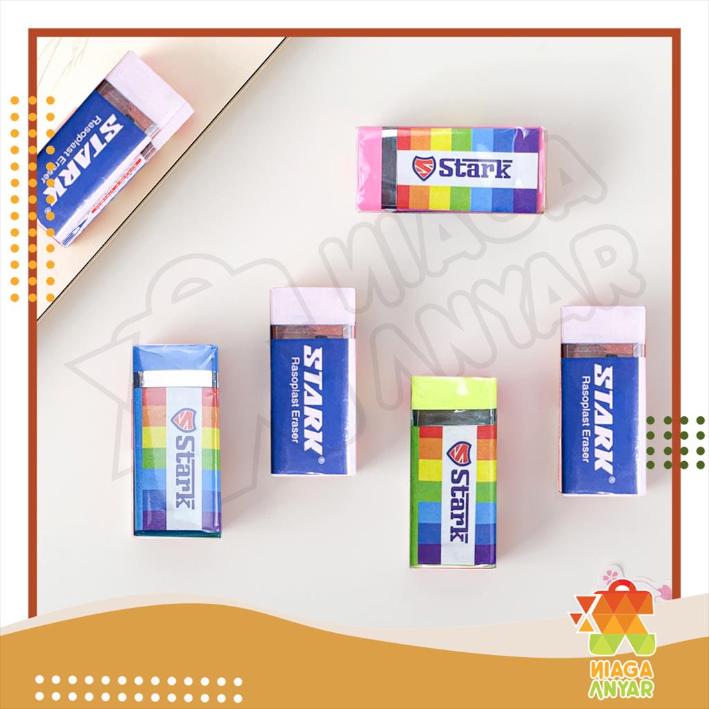 

NAS STARK Penghapus Warna 1 Pcs / Penghapus STARK Putih Satuan / Stip STARK 1Pcs / Eraser Hapusan Pensil Alat Tulis