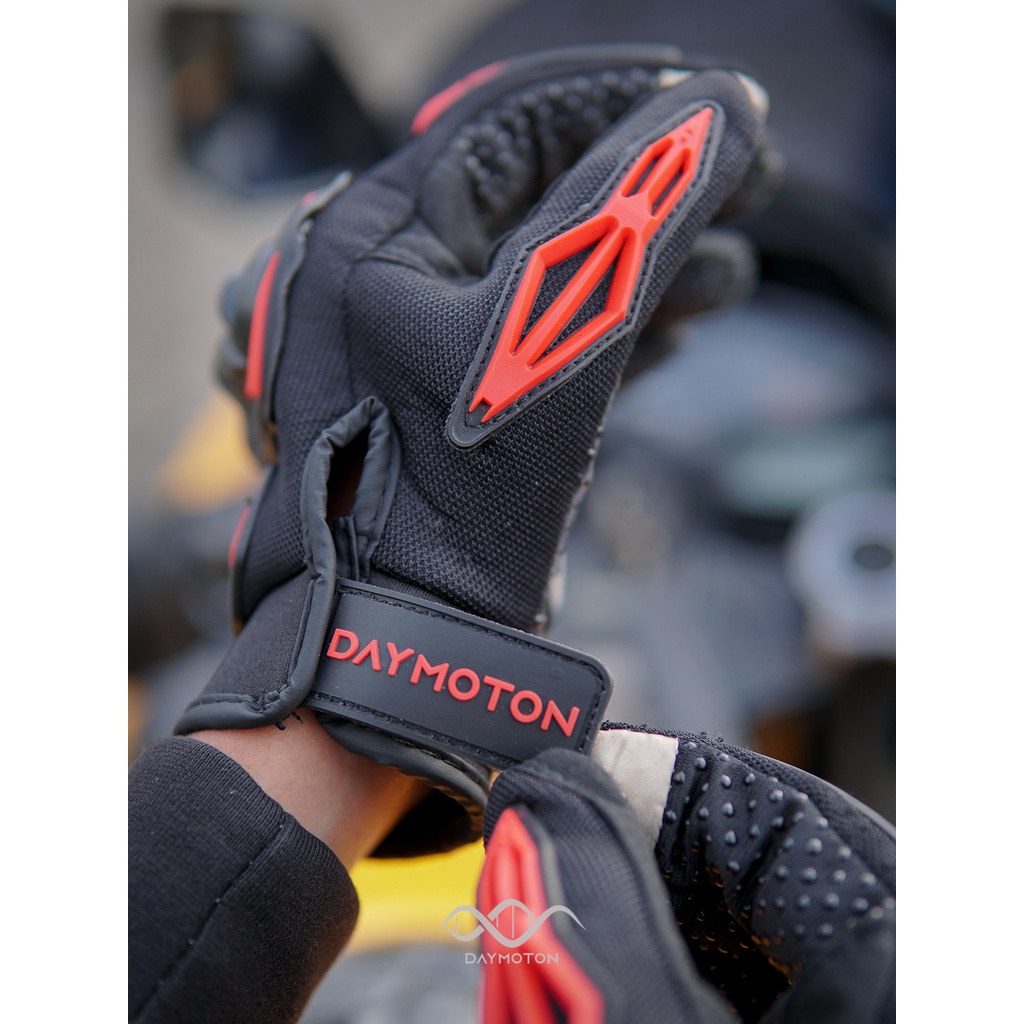 Daymoton Sarung Tangan Motor Kensei dengan Protector dan Touchscreenable Bahan Katun &amp; Nylon