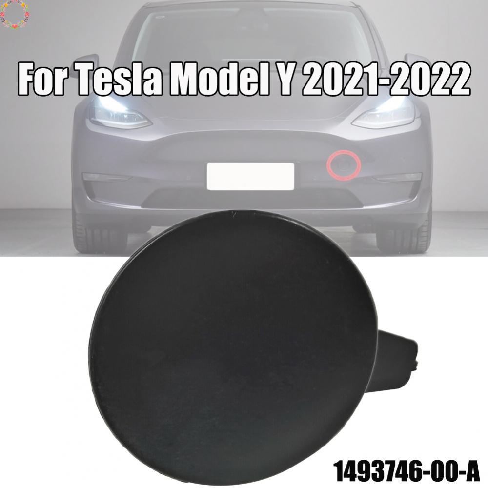 Front Bumper Tow Hook Towing Eye Cover Cap Cocok Untuk Tesla Model Y 2021-2022