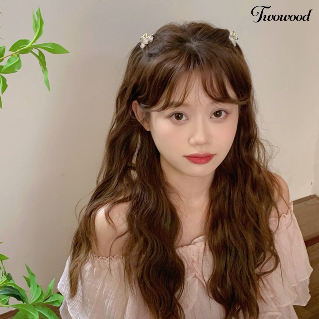 Twowood Hair Clip All Match Anti-slip Dengan Gigi Pegangan Kuat Dipoles Anti Jatuh Bentuk Hati Indah Gadis Manis Poni Kecil Klip Aksesoris Rambut