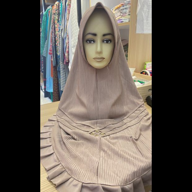 jilbab K8 instan dnj plisket non tali