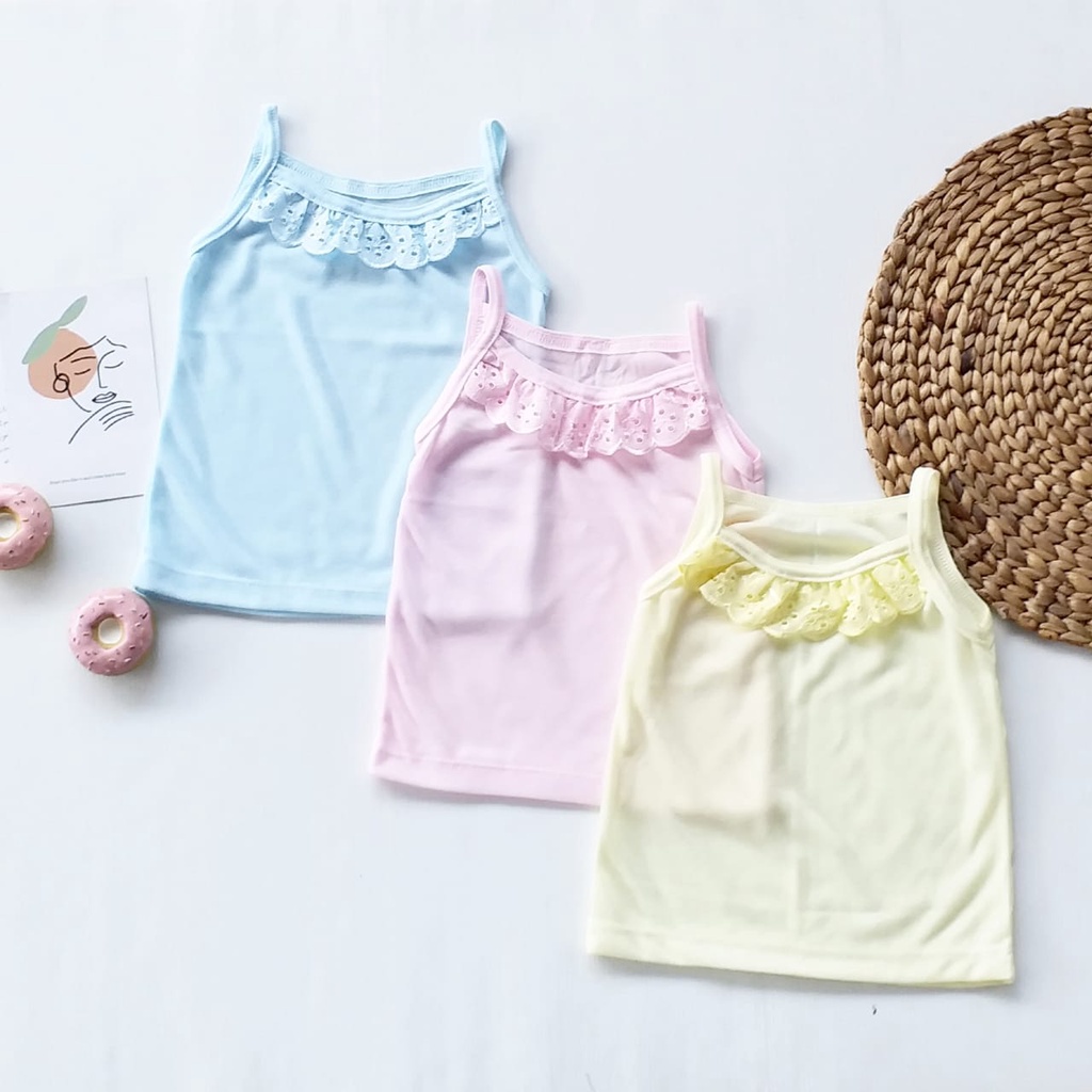 Kiddos - Kaos Kutang Renda Anak Perempuan Murah Model Terbaru Import Kaus Kutang Tengtop Anak Cewek 