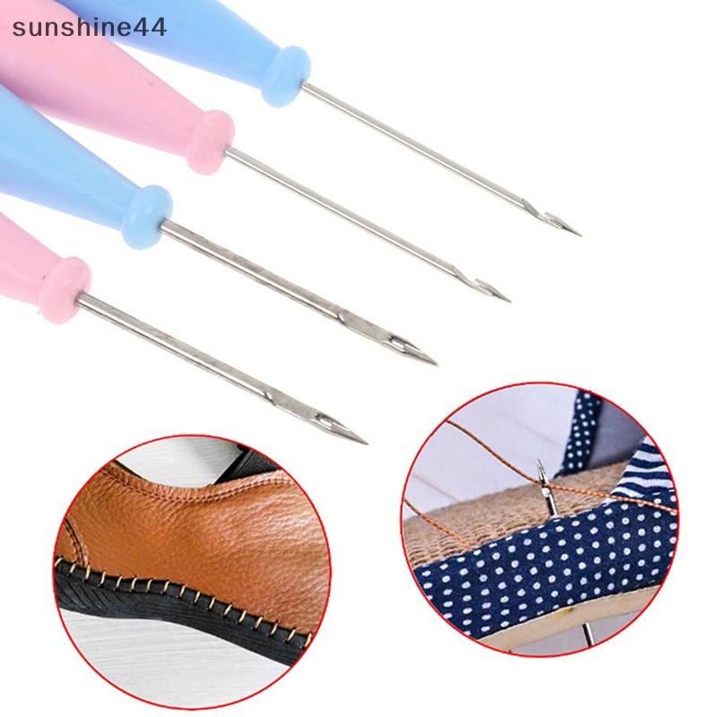 Sunshine Steel Stitcher Jahit Penusuk Sepatu Lubang Pengait DIY Alat Kulit Reparasi Sepatu s ID