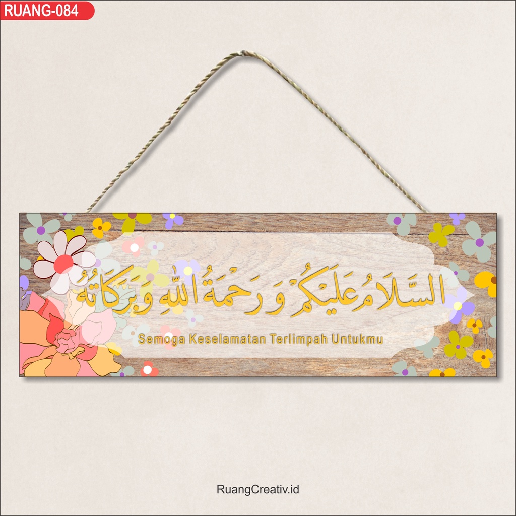 RUANG-083 HIASAN DINDING GANTUNGAN PINTU/ASSALAMUALAIKUM/WELCOME/SELAMAT DATANG/HIASAN ISLAMI