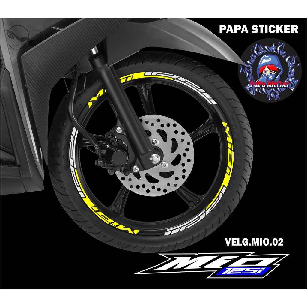 STIKER VELG MIO CUTTING STICKER VELG MIO CUTTING VARIASI YAMAHA MIO 125 LIS BAN/VELG 02