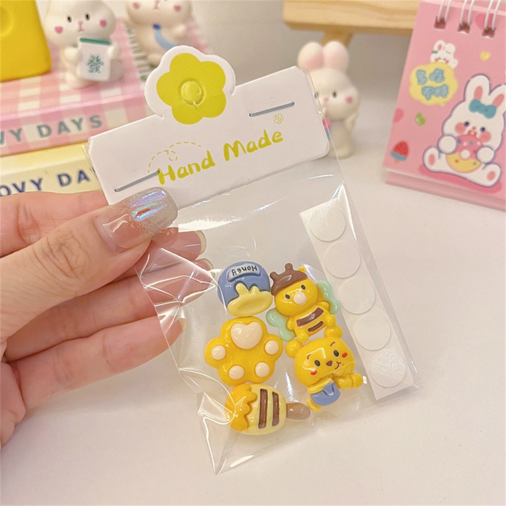ღ 5pcs Sanrio Kartun 3d Stereo Stiker Gelas Air Ponsel Case Kreatif Diy Handmade Dekoratif Resin Patch Untuk Aksesoris Dekorasi Rumah