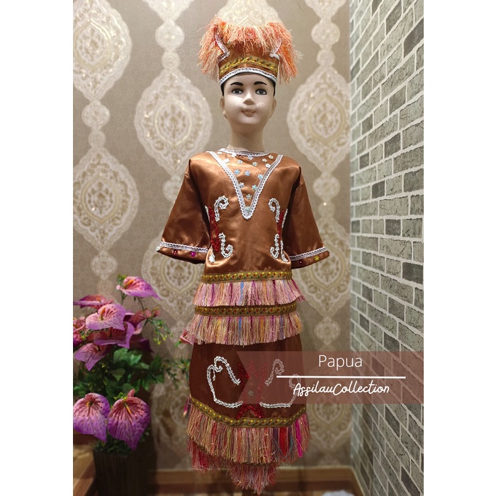 Baju Adat Anak Papua Satuan Laki/Cewe - Papua Laki, 3
