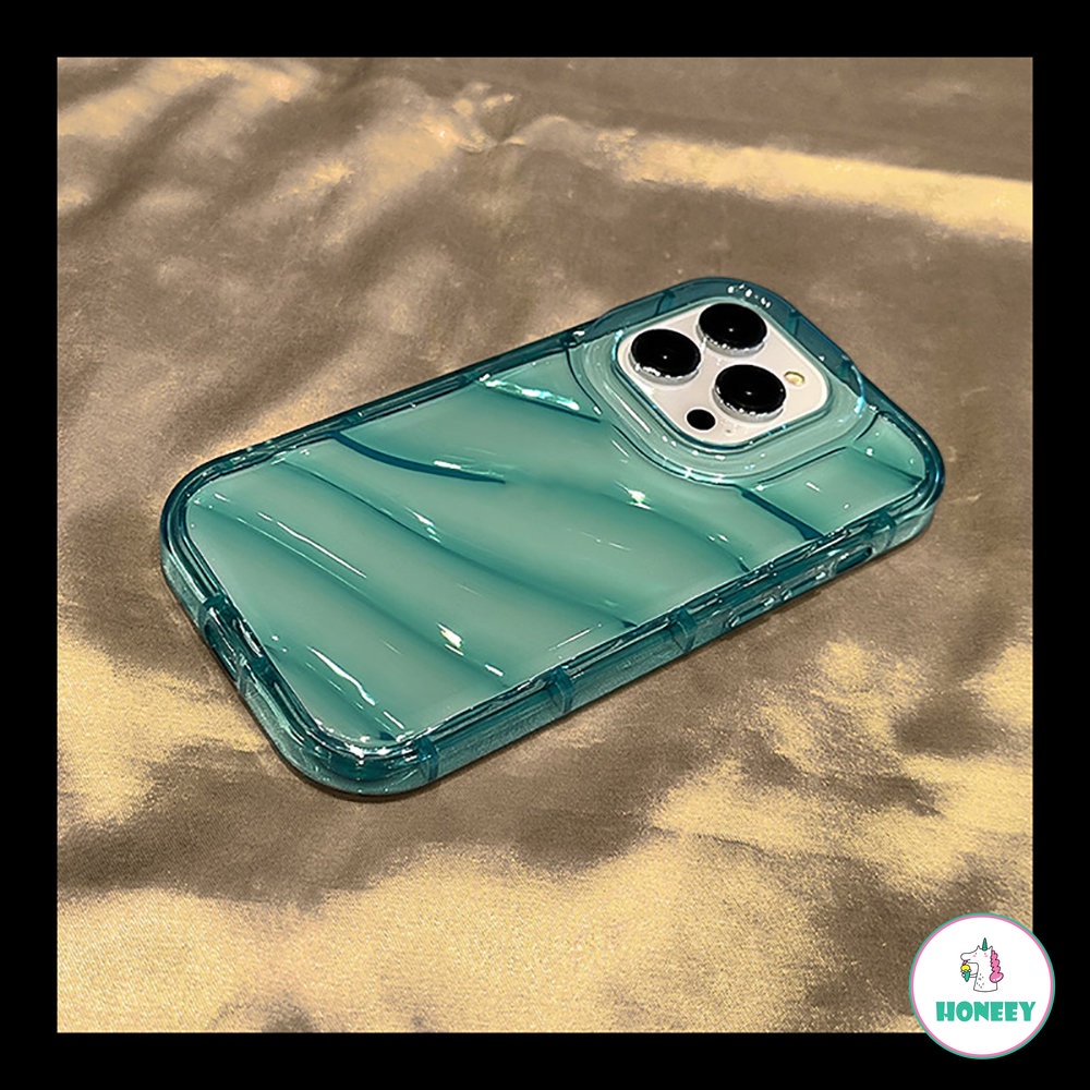 Casing Motif Gelombang Transparan Untuk iPhone 14 Pro Max13 12 11 Pro Max X XR XS Max7 8 Plus Soft Cover Tahan Guncangan Anti Jatuh