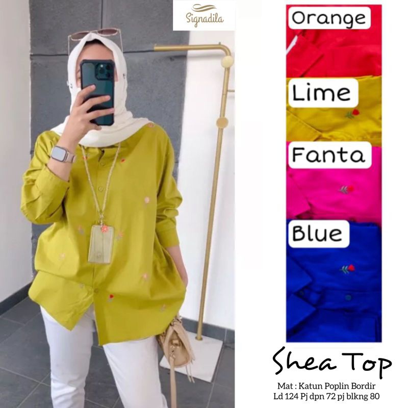 SHEA TOP ORI SIGNADILA | Ld124 Katun Poplin Bordir