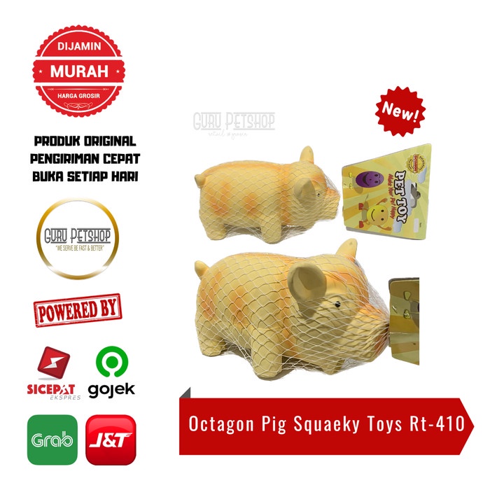 Octagon Pig Dog Toy/ Mainan Anjing Bunyi Suara Babi Octagon RT-410