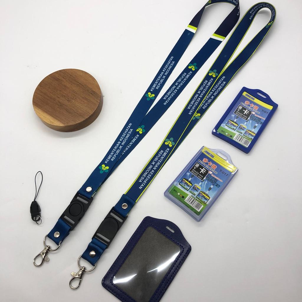 KEMENKES RI Tali ID Card Kemenkes RI BUMN / Lanyard KEMENKES RI Kementerian kesehatan BUMN printing 