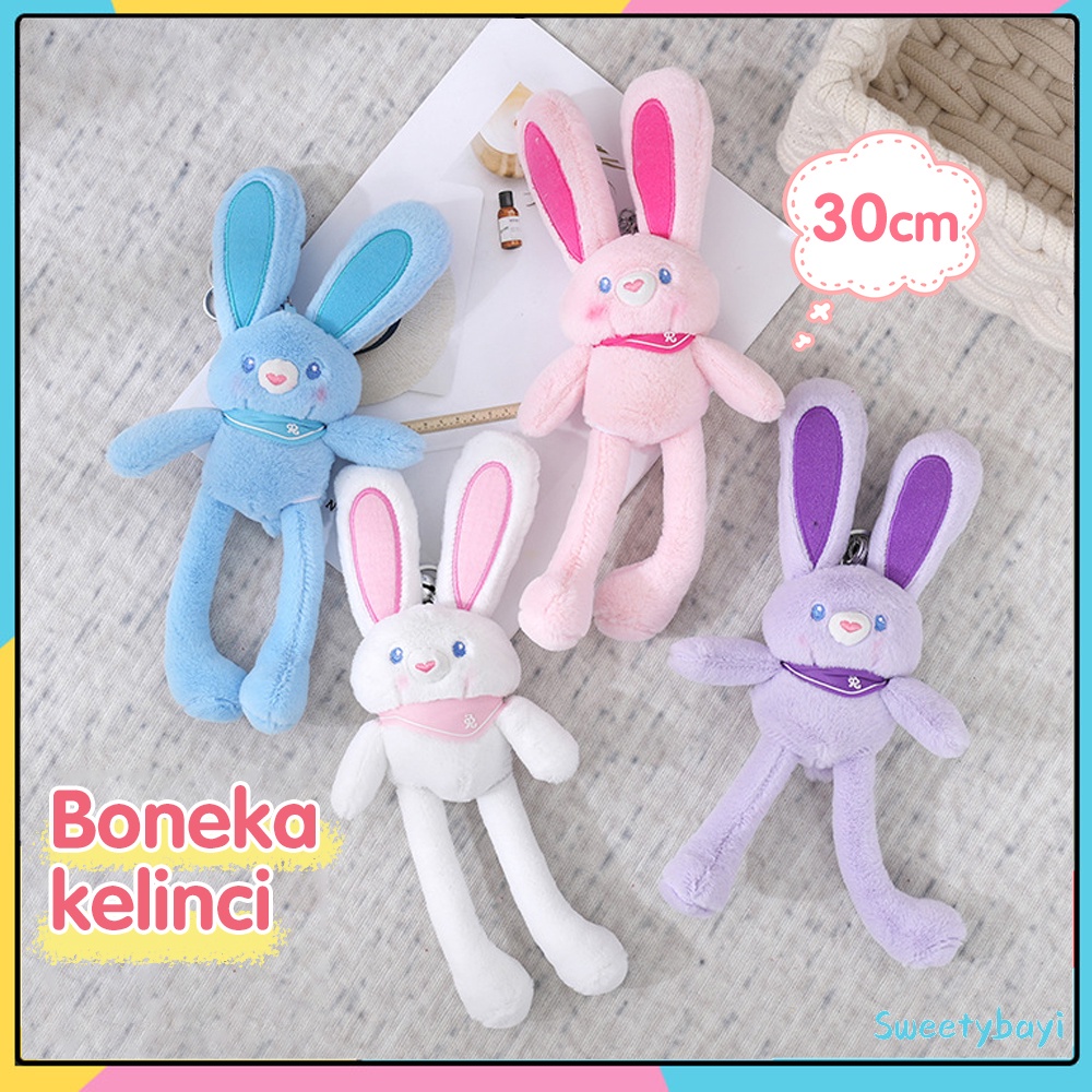 SweetyBayi Boneka kelinci telinga panjang 30CM Mainan boneka rabbit bunny bahan plush Rabbit doll