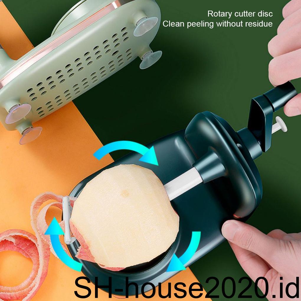 Fruit Slicer Peeling Hand-cranked Potato Peelers Self Assemblyly Rotating Labor Saving Household Alat Pengiris Kantor