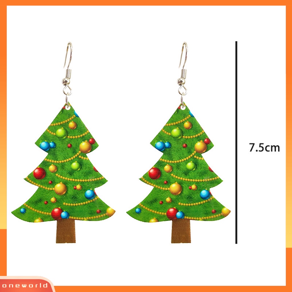 [WOD] 1pasang Anting Natal Semua Pertandingan Pakaian Sehari-Hari Akrilik Wanita Santa Vibes Drop Earrings Aksesoris Telinga Untuk Perjamuan