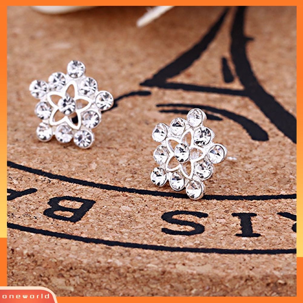 [WOD] Fashion Wanita Berlian Imitasi Hias Bintang Hati Telinga Kelinci Stud Earrings Perhiasan Hadiah