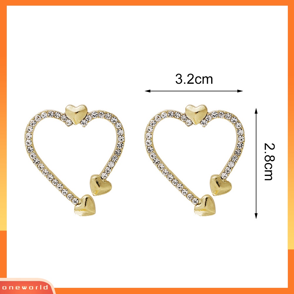 [WOD] Kepribadian Wanita Mode Logam Berongga Keluar Cinta Hati Anting Ear Stud Hadiah