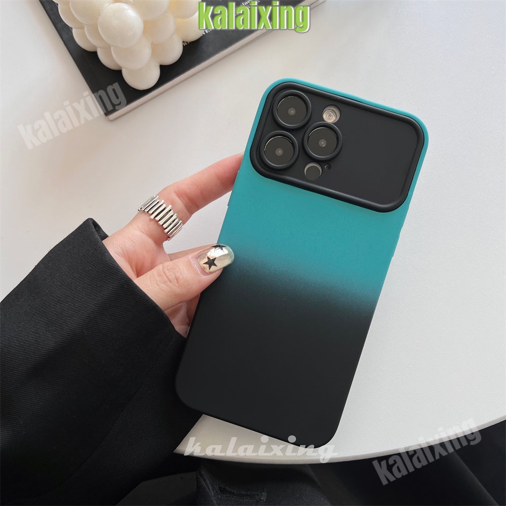 Casing Warna Gradasi Untuk iPhone 14 Pro Max 14Pro 13 12 11 Pro 11Pro Max Big Window Case Soft Caing