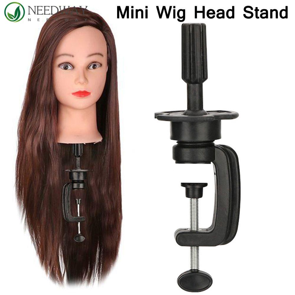 Needway Wig Stand Plastik Adjustable Hairstyles Cosmetology Alat Salon Hairdressing Training Head Holder