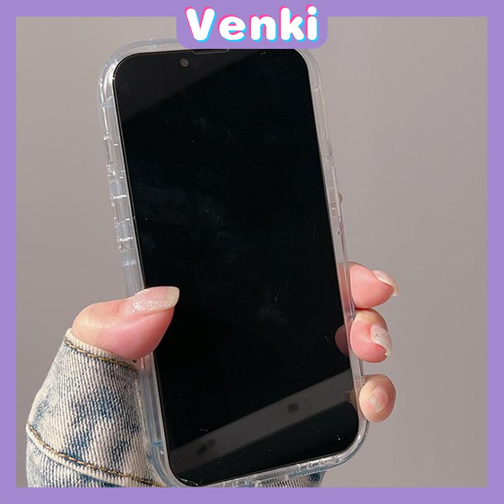 VENKI - iPhone Case untuk iPhone 11 Laser Reflektif Bening Ponsel Case TPU Lembut Shockproof Airbag Case Romantis Pohon Kelapa Kompatibel dengan iPhone 14 13 Pro Max 12 Pro Max XR XR 7 8