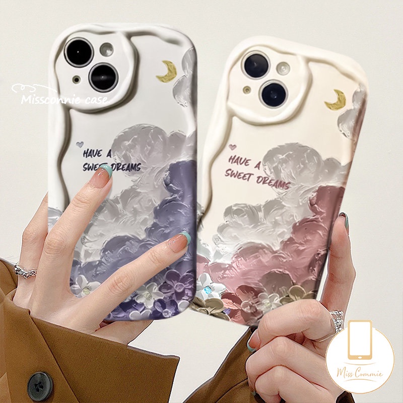 Casing Untuk Redmi 9A 10 A1 A2 10C 10A 9T 9 9C NFC POCO M3 Redmi Note 11 8 9 10s 12 11s 10 Pro Max 10Pro Fashion Lukisan Cat Minyak Bunga 3D Wavy Curved Edge Floral Soft Tpu Cover