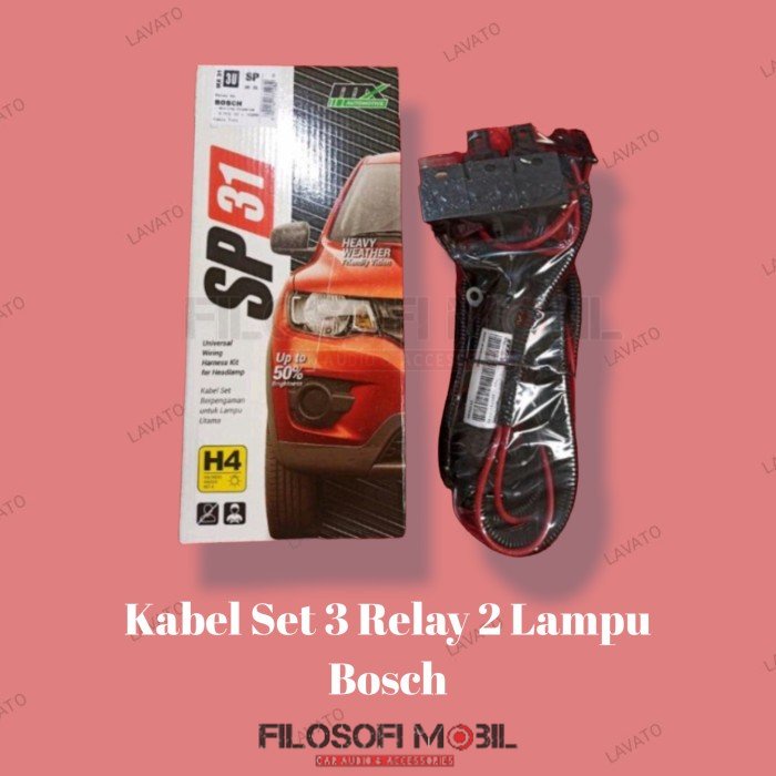 Kabel Set 3 Relay 2 Lampu Bosch