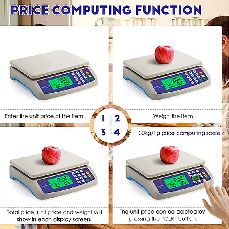 Timbangan Buah 30kg /Digital Computing Scale/Timbangan digital/Electronic scale for fruits, meat and vegetables Timbangan elektronik/Serbaguna _40 KG