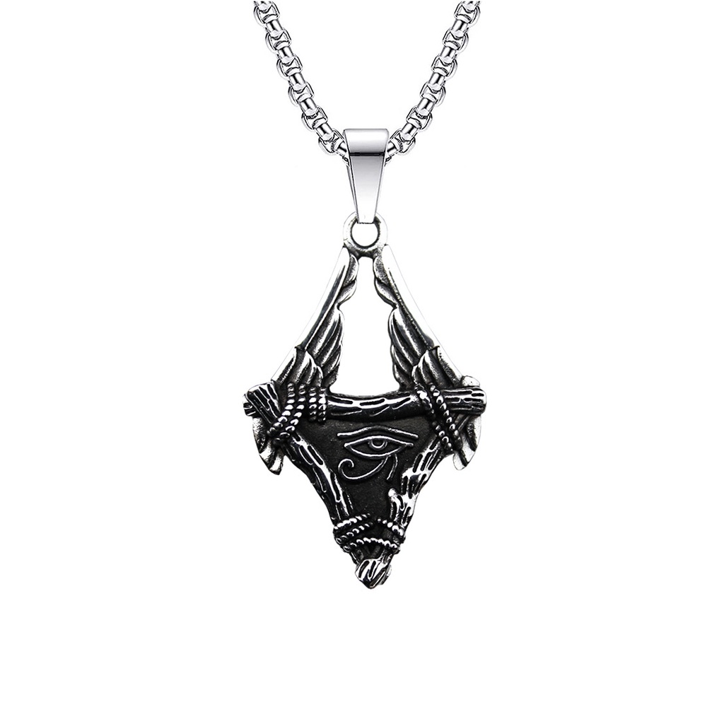 Kalung Pria Liontin Mata Horus Vintage, Kalung Alloy Hip Hop，kalung pria anime，kalung untuk pria