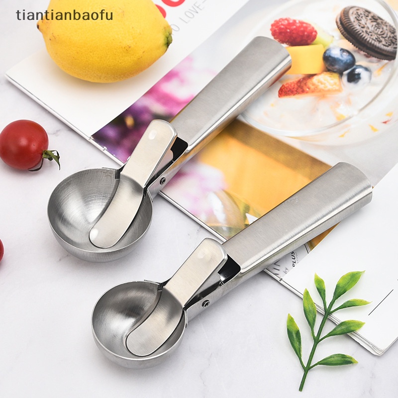 [tiantianbaofu] Ice Cream Scoops Stainless Steel Penggali Es Krim Anti Lengket Alat Sendok Es Krim Butik