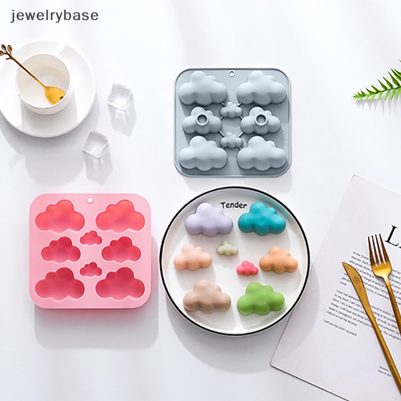 [jewelrybase] 1pc 8rongga Kartun Awan Cetakan Silikon DIY Resin Plester Membuat Cetakan Butik